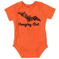 thumbnail image 1 of Cute Haunted House Halloween Bat Romper Boys or Girls Infant Baby Brisco Brands NB, 1 of 6