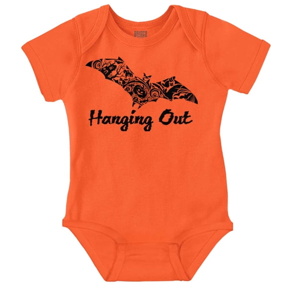 Cute Haunted House Halloween Bat Romper Boys or Girls Infant Baby Brisco Brands NB