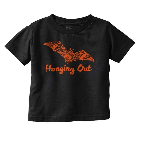 Cute Haunted House Halloween Bat Toddler Boy Girl T Shirt Infant Toddler Brisco Brands 12M