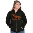 thumbnail image 1 of Cute Haunted House Halloween Bat Zip Up Hoodie Men's Women's Brisco Brands X, 1 of 6