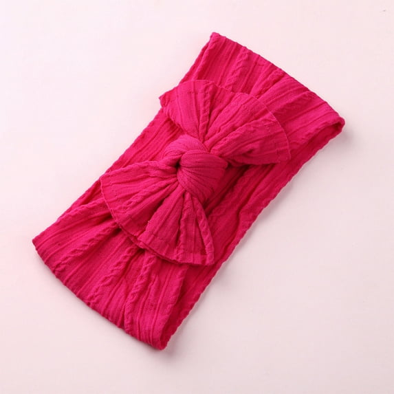 Cute Headbands for Girls Boys Stretchy Wide Head Bands Size 1-3 Toddlers Trendy Solid Color Bowknot Soft Headband