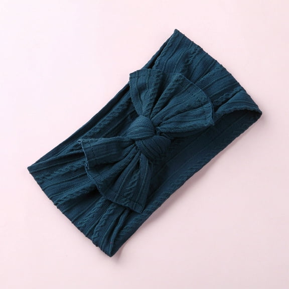 Cute Headbands for Girls Boys Stretchy Wide Head Bands Size 1-3 Toddlers Trendy Solid Color Bowknot Soft Headband