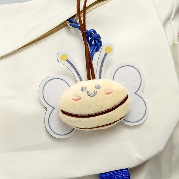 Cute Headphones Kitten Couple Keychain Mini Crying Cat Doll Plush Keyring Cartoon Dog Bee Bag Pendant Charms Backpack Decoration