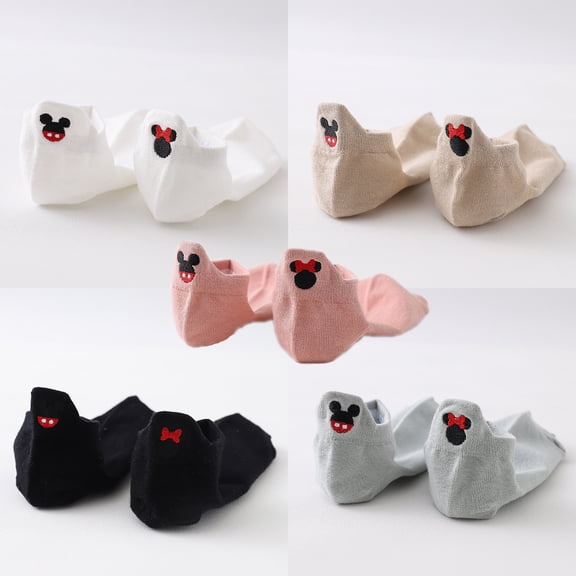 Cute Heart Ankle Women Socks Fun Crew Novelty Aesthetic Girls Sock 5 Pairs