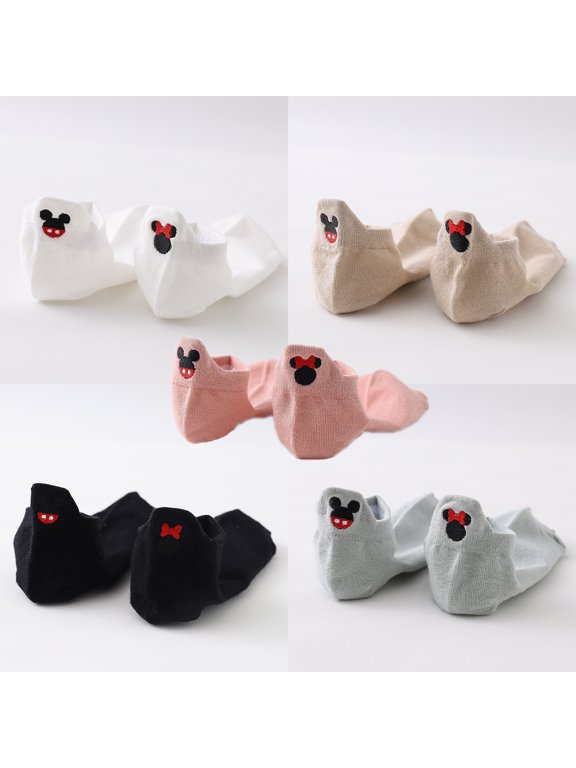 Cute Heart Ankle Women Socks Fun Crew Novelty Aesthetic Girls Sock 5 Pairs