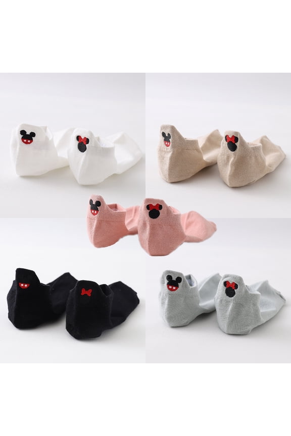 Cute Heart Ankle Women Socks Fun Crew Novelty Aesthetic Girls Sock 5 Pairs