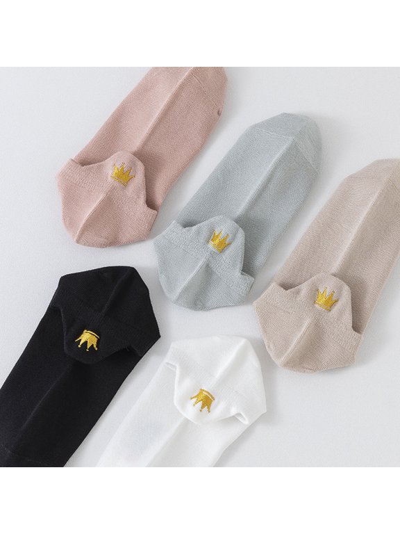 Cute Heart Ankle Women Socks Fun Crew Novelty Aesthetic Girls Sock 5 Pairs