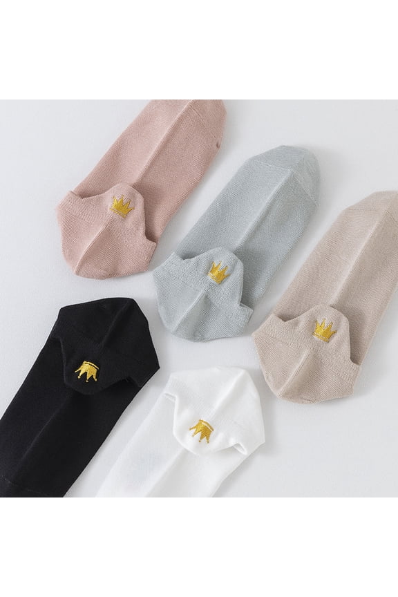 Cute Heart Ankle Women Socks Fun Crew Novelty Aesthetic Girls Sock 5 Pairs