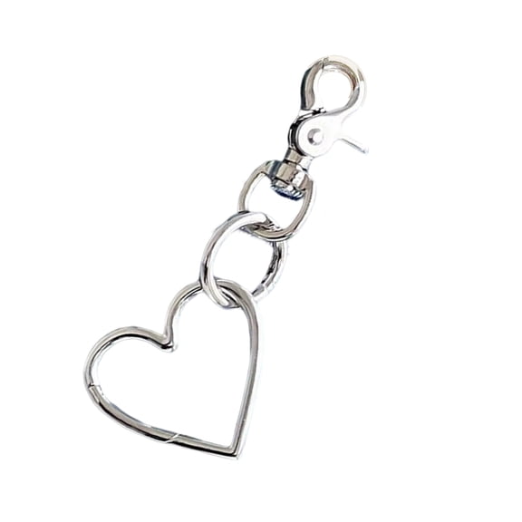 Cute Heart/Circular Ring Shaped Keychain Polished Finish Alloy Keyring Accessory