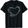 thumbnail image 1 of Cute Heart Music Note Women Girls Musicians T-Shirt, 1 of 4