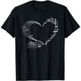 thumbnail image 1 of Cute Heart Music Note Women Girls Musicians T-Shirt, 1 of 3