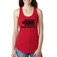 thumbnail image 1 of Cute Heart Never Power off Love Couple Gift Valentine's Day Ladies Racerback Tank Top, Red, Large, 1 of 3