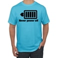thumbnail image 1 of Cute Heart Never Power off Love Couple Gift Valentine's Day Men's Graphic T-Shirt, Light Turquoise, 3XL, 1 of 3