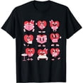 thumbnail image 1 of Cute Heart Reading A Book Valentines Day Teacher Book Lovers T-Shirt, 1 of 5