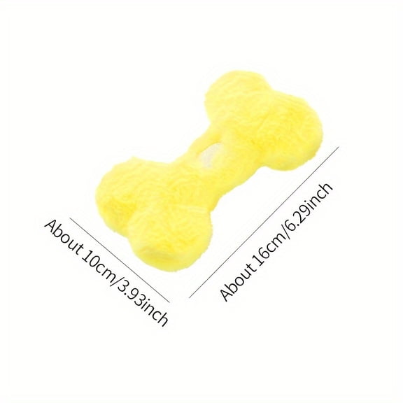 Cute Heart-Shaped Bone Plush Squeaky Dog Toy with BB Sound, Chew-Resistant for Teething, Interactive Play, Random Color, Pet Supplies