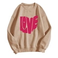 thumbnail image 1 of Cute Heart Shirt for Women Valentines Days Oversized Sweatshirts Loose Long Sleeve Pullover Hoodies, 1 of 1