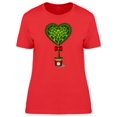 thumbnail image 1 of Cute Heart Tree In A Pot T-Shirt Women -Image by Shutterstock, Female Large, 1 of 2