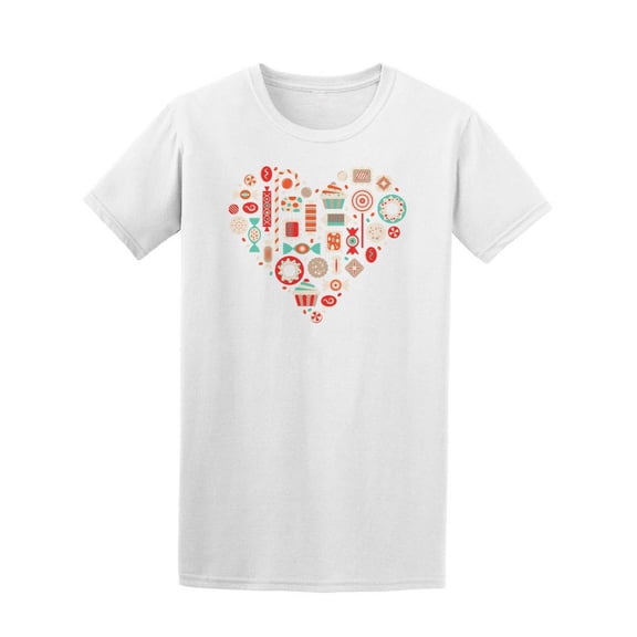 Cute Heart With Candies T-Shirt Women -Image by Shutterstock, Female XX-Large