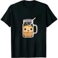 thumbnail image 1 of Cute Heartbeat Bubble Tea Boba Tapioca Pearls Milk Japanese T-Shirt, 1 of 5