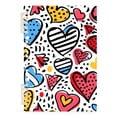 thumbnail image 1 of Cute Hearts Ring Binder Notebook Journey Note Diary College Ruled Spiral Notebook Study Loose Leaf Paper A5 60 Pages, 1 of 8