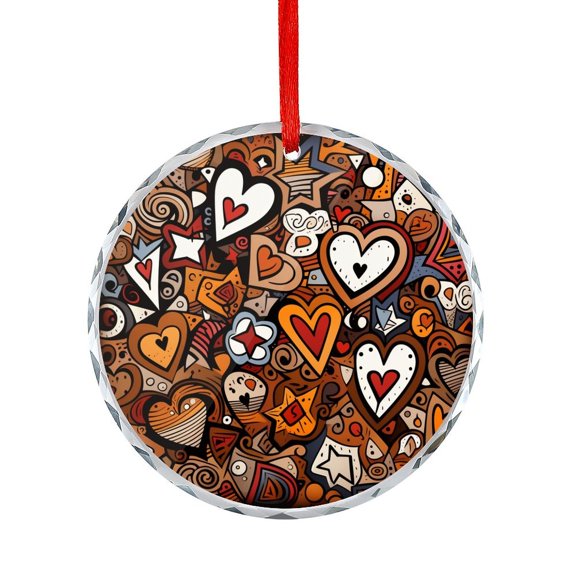 Cute Hearts Stars Lovable Icons Ornament Appreciation Gifts Ornaments for Xmas Tree Love Heart Holiday Decorations Christmas Ornaments 2025