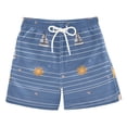 thumbnail image 1 of Cute Hearts Sun Boats Stripes Swim Trunks Board Shorts Beach Pants Bathing Bottoms XL, 1 of 8