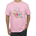 thumbnail image 1 of Cute Hearts and Flowers Blessed Inspirational/Christian Men's Graphic T-Shirt, Light Pink, 3XL, 1 of 3
