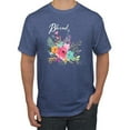 thumbnail image 1 of Cute Hearts and Flowers Blessed Inspirational/Christian Men's Graphic T-Shirt, Vintage Heather Blue, Small, 1 of 3