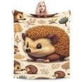 thumbnail image 1 of Cute Hedgehog Fleece Throw Blanket for Men and Women 60x50, 1 of 6