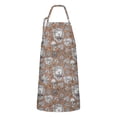 thumbnail image 1 of Cute Hedgehog Mushroom Leaves Pattern Apron-Garden Aprons for Women with Pockets-Cotton Linen Waterproof Kitchen Cooking Gardening Aprons Adjustable for Kitchen,Cooking,BBQ and Salon 33x27 Inch, 1 of 7