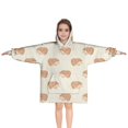 thumbnail image 1 of Cute Hedgehog Pattern Blanket Hoodies for Kids 6-13YR Oversize Wearable Blanket Hoodies for Boys Girls Teens, 1 of 7