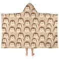 thumbnail image 1 of Cute Hedgehog Pattern Hooded Bath Towel，50"x30" for Ages 3 To 12 Kids, Quick Dry Lightweight Soft Microfiber Hood Beach Towel Cover Up for Kids, 1 of 7