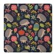 thumbnail image 1 of Cute Hedgehog Pattern with Pioneer Flower Square Fitted Tablecloth with Elastic Edge,Square Table Cover,Washable Elastic Table Cover for Home Kitchen Party Decor 36"x36", 1 of 6