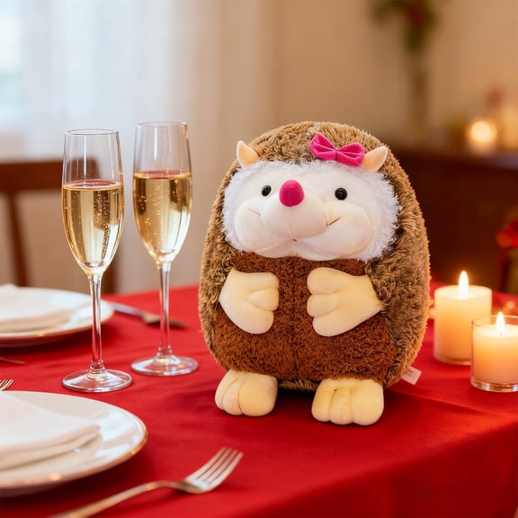 Cute Hedgehog Plush Toy, 11.8 Inches Tall Soft Stuffed Animal Pillow, Made of Premium Cotton Fabric, Great for Hugging Sleep, Comfort Stress Relief Home Decor, Office Desk Companion