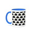 thumbnail image 1 of 3dRose, Cute Hedgehog Print White, 15oz Two-Tone Blue Mug, 1 of 7