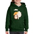 thumbnail image 1 of Cute Hedgehog With Umbrella Hoodie Juniors -Image by Shutterstock,  Large, 1 of 4