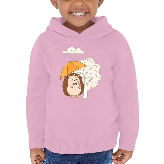 Cute Hedgehog With Umbrella Hoodie Toddler -Image by Shutterstock, 4 Toddler