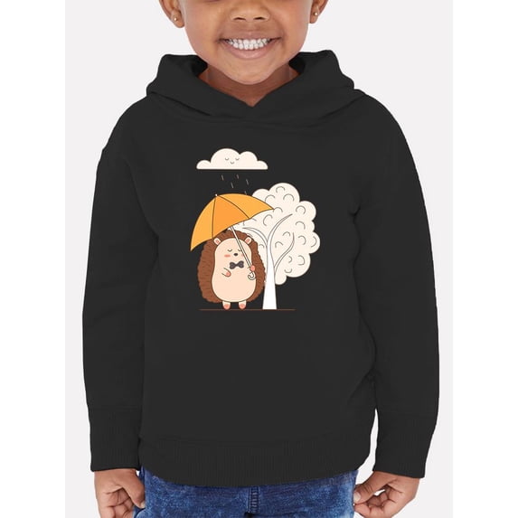 Cute Hedgehog With Umbrella Hoodie Toddler -Image by Shutterstock, 5 Toddler