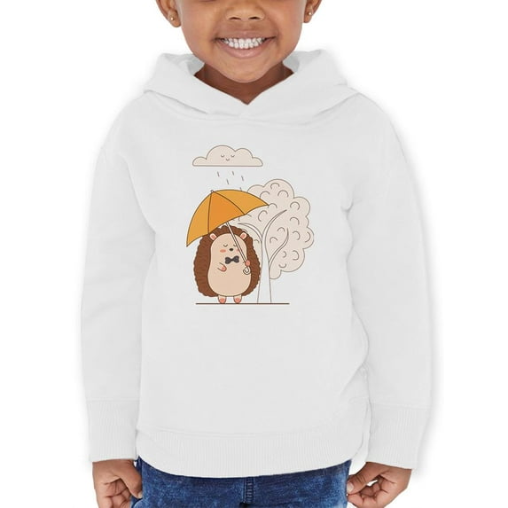 Cute Hedgehog With Umbrella Hoodie Toddler -Image by Shutterstock, 5 Toddler