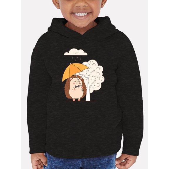 Cute Hedgehog With Umbrella Hoodie Toddler -Image by Shutterstock, 5 Toddler