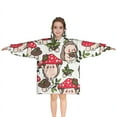 thumbnail image 1 of Cute Hedgehogs and Red Mushrooms Pattern Blanket Hoodies for Kids 6-13YR Oversize Wearable Blanket Hoodies for Boys Girls Teens, 1 of 7