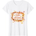 thumbnail image 1 of Cute Hello Autumn Season Thanksgiving and Fall Color Lovers T-Shirt, 1 of 3