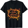 thumbnail image 1 of Cute Hello Autumn Season Thanksgiving and Fall Color Lovers T-Shirt, 1 of 4