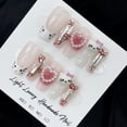thumbnail image 1 of Cute Hello Kitty Blush Handmade Wear Nail Piece Light Luxury Pure Handmade High Quality Control Nail, 1 of 4
