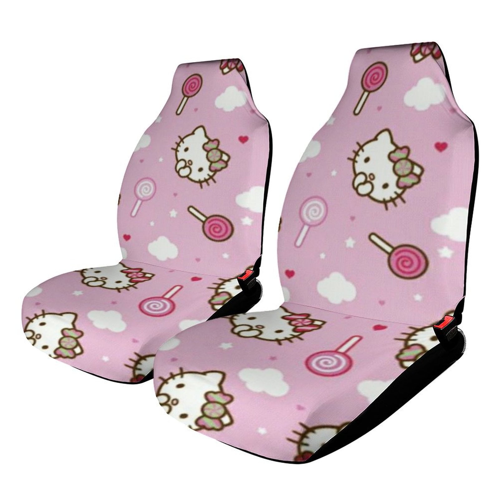 Cute Cartoon Doodle Cat Print Pet Car Seat Cover