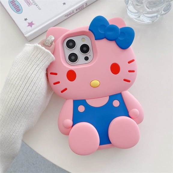 Cute Hello Kitty Case for iPhone 16 15 14 13 12 Pro Max Cartoon Shockproof Back Cover