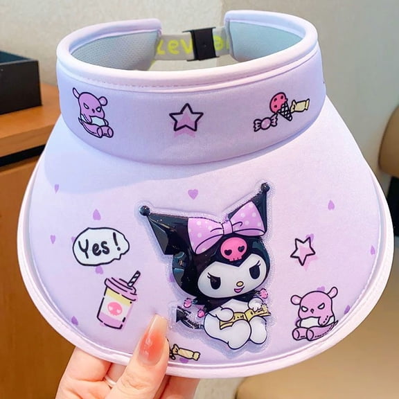 Cute Hello Kitty My Melody Hat Cartoon Sun Hat Summer Sun Protection Kuromi Sky Top Sun Hat Holiday Gift