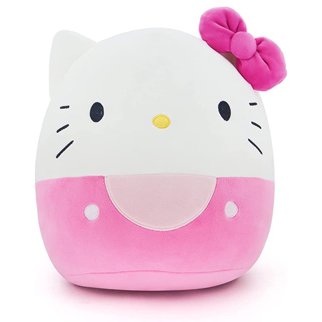 Cute Hello Kitty Plush Pillow 14Inchs Stuffed Animal Toy with Pink Bow