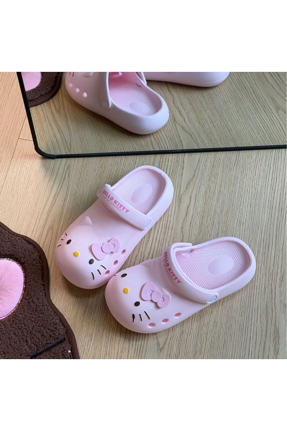 Cute Hello Kitty Sandals for Women,Cartoon EVA Slip On Slides Non-Slip Lightweight Beach Shower Slippers for Indoor Outdoor