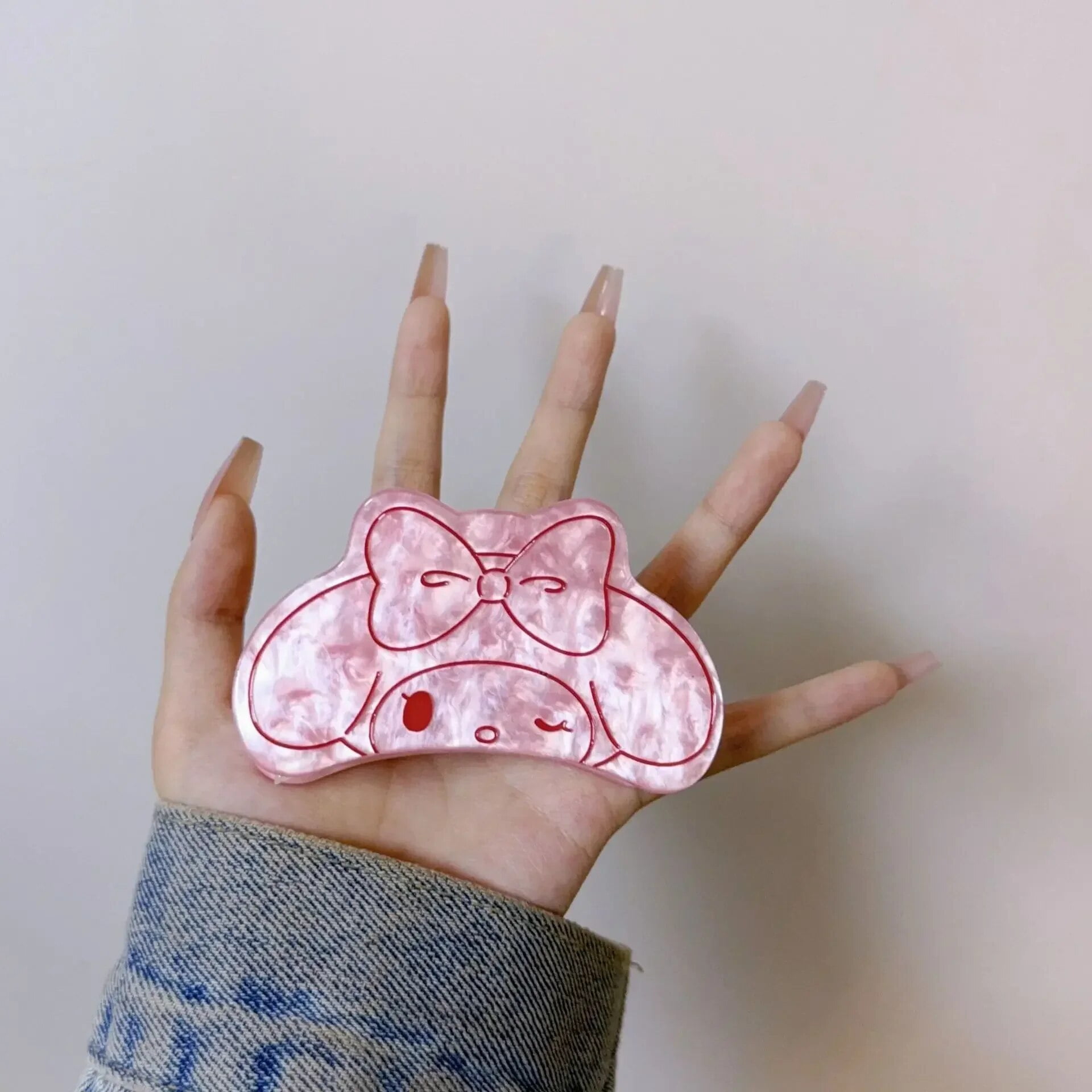 Cute Hello Kitty Sanrio Hair Claws For Women Kuromi Melody Hair Clip Girl Cinnamoroll Acrylic